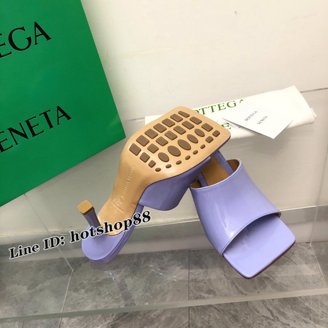 BOTTEGA VENETA高端時尚女鞋 寶緹嘉漆皮版2022-22早春最新高跟涼鞋拖鞋 dx3545